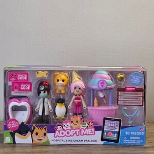 Adopt Me! Hospital & Ice Cream Parlour Friends with Virtual Item Codes NWT